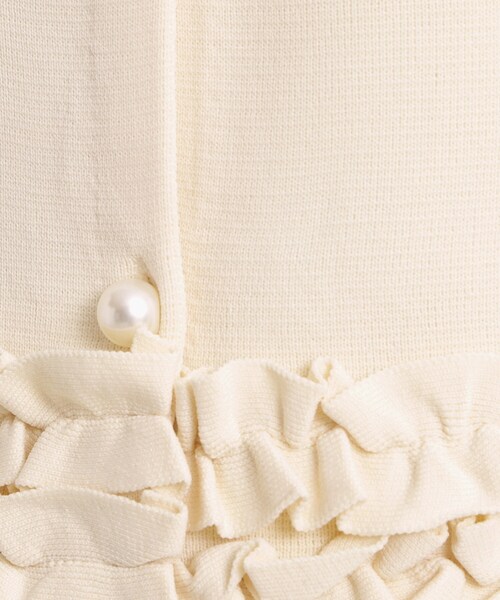 ITS'DEMO（イッツデモ）の「裾フリルニットカーディガン（カーディガン/ボレロ・レディース・ネイビー/アイボリー/ブラック・00）」の15枚目の写真