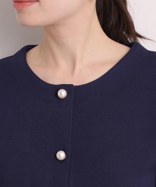 ITS'DEMO（イッツデモ）の「裾フリルニットカーディガン（カーディガン/ボレロ・レディース・ネイビー/アイボリー/ブラック・00）」の9枚目の写真