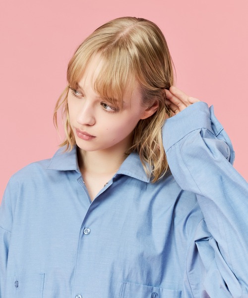 WETTEMPT(ウィテンプト)の「OPEN COLLAR CHAMBRAY SHIRT / オープンカラーシャンブレーシャツ(シャツ/ブラウス・メンズ・グレー/ブルー・SMALL/MEDIUM/LARGE)」の22枚目の写真