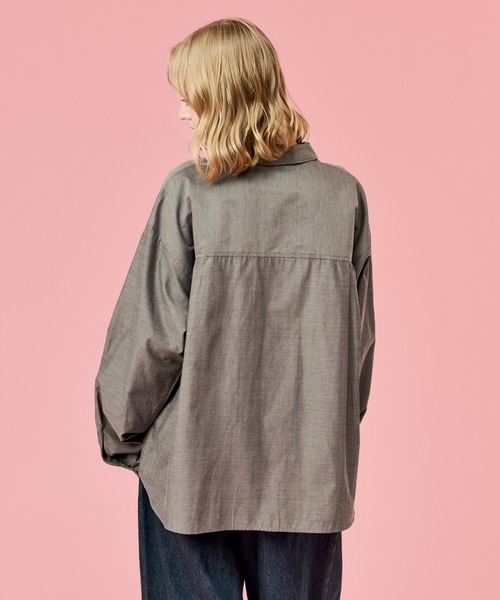 [新品] C.E オープンカラーコットンシャツ CAVEMPT Lサイズ OPEN COLLAR CHAMBRAY SHIRT / オープンカラーシャンブレーシャツ