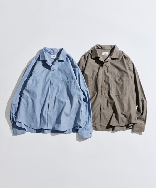 WETTEMPT(ウィテンプト)の「OPEN COLLAR CHAMBRAY SHIRT / オープンカラーシャンブレーシャツ(シャツ/ブラウス・メンズ・グレー/ブルー・SMALL/MEDIUM/LARGE)」の10枚目の写真