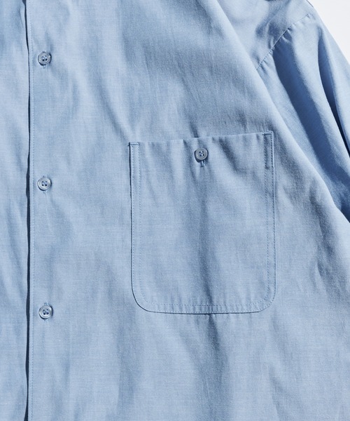 WETTEMPT(ウィテンプト)の「OPEN COLLAR CHAMBRAY SHIRT / オープンカラーシャンブレーシャツ(シャツ/ブラウス・メンズ・グレー/ブルー・SMALL/MEDIUM/LARGE)」の14枚目の写真