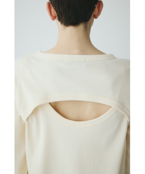 HeRIN.CYE(ヘリンドットサイ)の「Back open cut dress バックオープンカットドレス(ワンピース・レディース・オフホワイト/ブラック/ライム・FREE)」の6枚目の写真