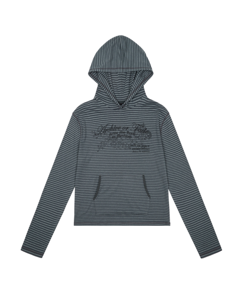 AAKAM（アーカム）の「Linear Pattern Hooded Long Sleeve (Gray)（パーカー・レディース・その他・1/2）」の2枚目の写真