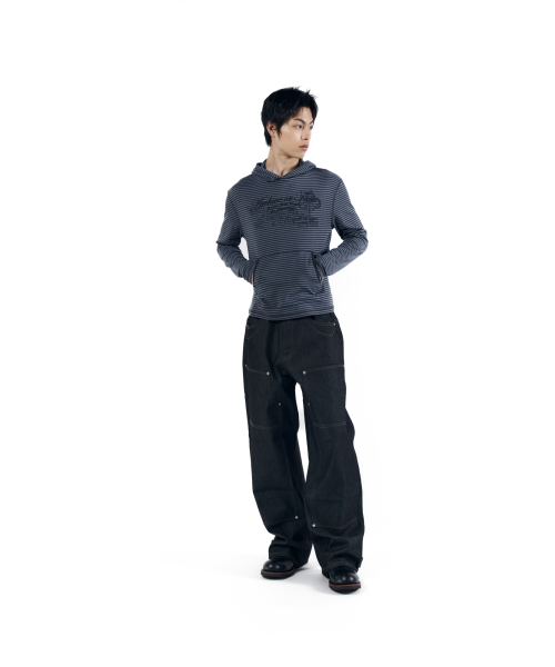 AAKAM（アーカム）の「Linear Pattern Hooded Long Sleeve (Gray)（パーカー・レディース・その他・1/2）」の13枚目の写真