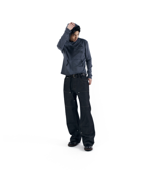 AAKAM（アーカム）の「Linear Pattern Hooded Long Sleeve (Gray)（パーカー・レディース・その他・1/2）」の14枚目の写真