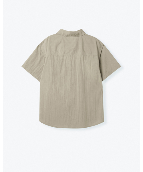 MUSINSA STANDARD KIDS（ムシンサスタンダードキッズ）の「[シティレジャー] CNツーポケット半袖シャツ [グレーシュベージュ]（シャツ/ブラウス・レディース・その他・110/130/140/150/160/120）」の3枚目の写真