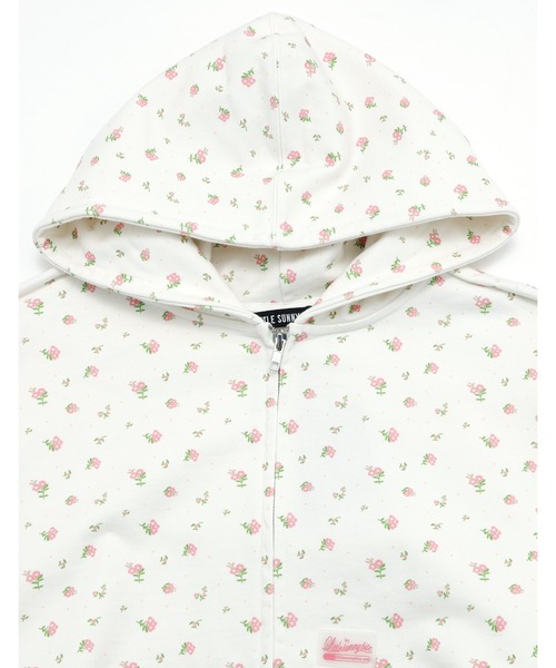 Little sunny bite(リトルサニーバイト)の「【8】【it】【Little Sunny Bite】floral hoodie(パーカー・レディース・ホワイト/ピンク/ブラック・MEDIUM/SMALL)」の6枚目の写真