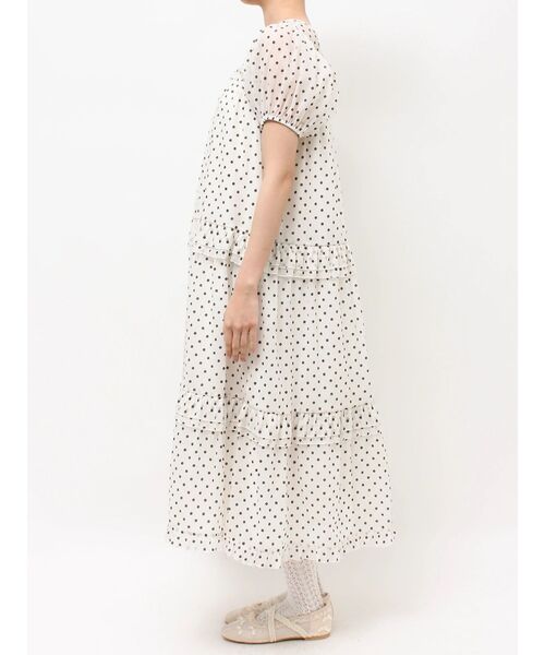 merry jenny（メリージェニー）の「petit flowerフロッキーパフワンピース（ワンピース・レディース・オフホワイト/ブラック・FREE）」の21枚目の写真