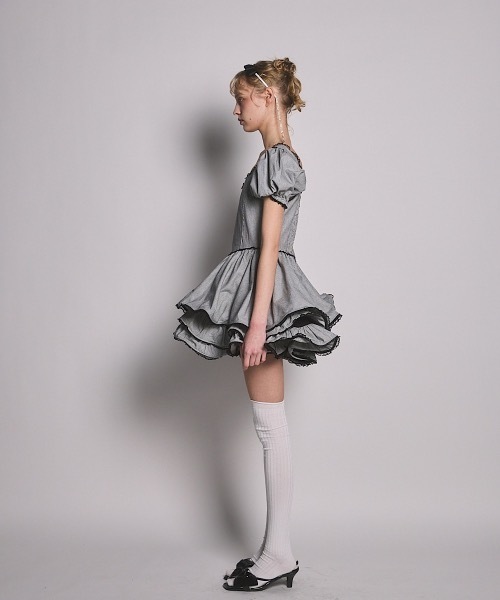 lilLilly（リルリリー）の「デニムフリルワンピース（ワンピース・レディース・ブラック/レッド/インディゴブルー・FREE）」の11枚目の写真