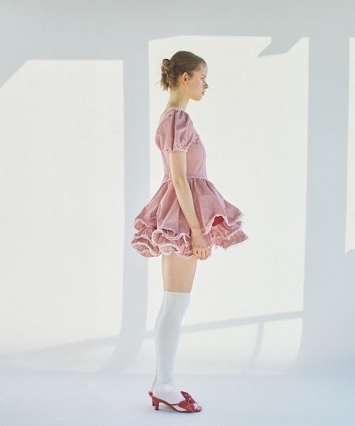 lilLilly（リルリリー）の「デニムフリルワンピース（ワンピース・レディース・ブラック/レッド/インディゴブルー・FREE）」の21枚目の写真