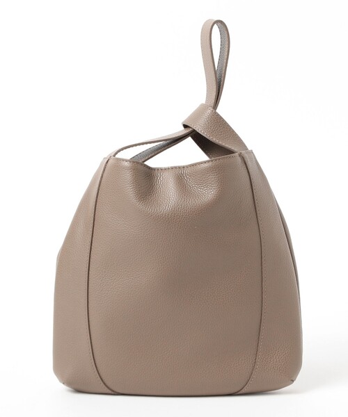 BRILLA per il gusto（ブリッラペルイルグースト）の「PELLE MORBIDA / レザー ミニハンドルバッグ（トートバッグ・メンズ・グレー/ブラック・ONE SIZE）」の4枚目の写真