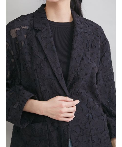 Mila Owen(ミラオーウェン)の「シアージャガードジャケット(テーラードジャケット・レディース・ベージュ/ブラック・F)」の18枚目の写真