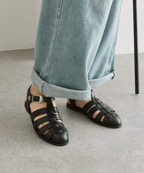ear PAPILLONNER（イアパピヨネ）の「バックル付きグルカサンダル【SUM1 STYLE(スミスタイル)】（サンダル・レディース・ブラック/ブラウン・SMALL/MEDIUM/LARGE）」の13枚目の写真