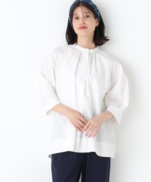 human woman(ヒューマンウーマン)の「◆【ウォッシャブル】フレアーチュニックブラウス(シャツ/ブラウス・レディース・ホワイト/ベージュ系その他2・MEDIUM)」の17枚目の写真