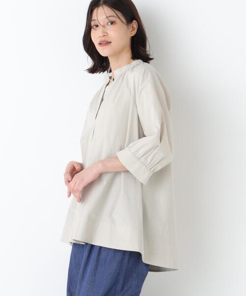 human woman(ヒューマンウーマン)の「◆【ウォッシャブル】フレアーチュニックブラウス(シャツ/ブラウス・レディース・ホワイト/ベージュ系その他2・MEDIUM)」の21枚目の写真