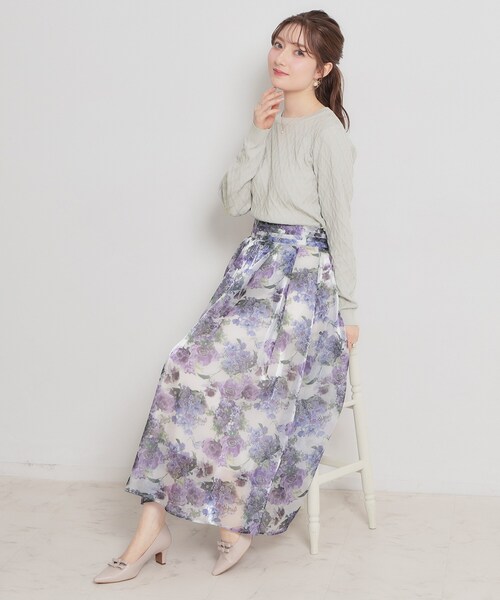 couture brooch（クチュールブローチ）の「【アンサンブル可】ダイヤ柄ニット（ニット/セーター・レディース・ブラック/ライトグレー/イエロー系その他・42/38/36）」の4枚目の写真