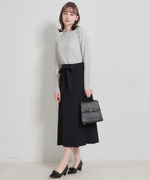 couture brooch（クチュールブローチ）の「【アンサンブル可】ダイヤ柄ニット（ニット/セーター・レディース・ブラック/ライトグレー/イエロー系その他・42/38/36）」の11枚目の写真