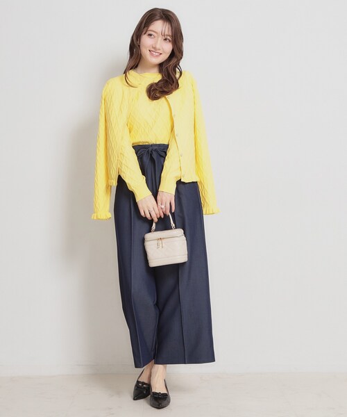 couture brooch（クチュールブローチ）の「【アンサンブル可】ダイヤ柄ニット（ニット/セーター・レディース・ブラック/ライトグレー/イエロー系その他・42/38/36）」の16枚目の写真