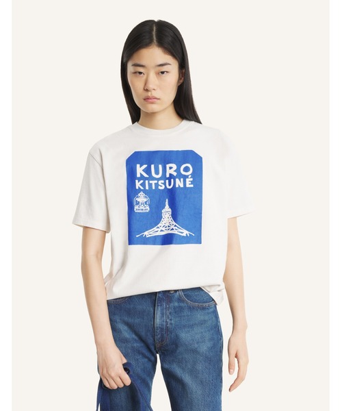 Maison Kitsune(メゾンキツネ)の「MAISON KITSUNE x KURO TOKYO-PARIS CROSSROADS VINTAGE WASH TEE(Tシャツ/カットソー・メンズ・アイボリー・XL/S/M/L)」の4枚目の写真