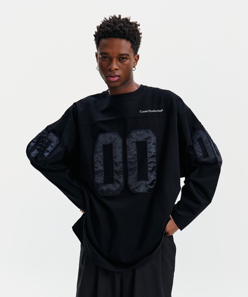 COOTIE PRODUCTIONS（クーティープロダクションズ）の「Plaited Jersey Football L/S Tee（Tシャツ/カットソー・メンズ・ブラック・MEDIUM/SMALL）」の4枚目の写真