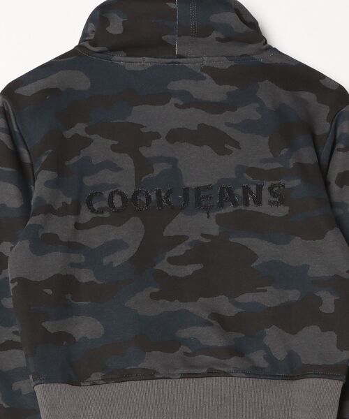 COOK JEANS(クックジーンズ)の「カットオフスウェットジップパーカー(パーカー・レディース・ウッドランド/ホワイト/ブラック・FREE)」の9枚目の写真