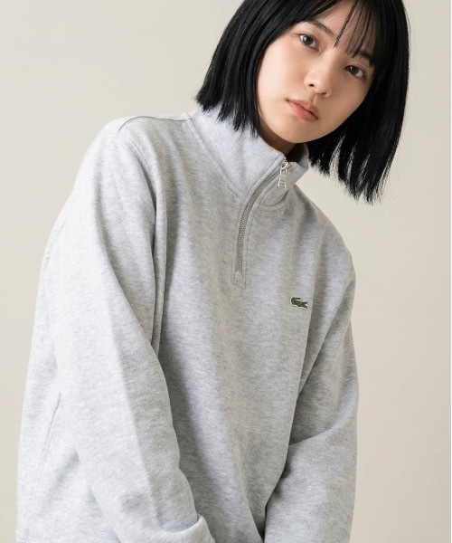 IO(イオ)(イオ)の「【LACOSTE】ラコステ ジップアップ ハイネック スウェットシャツ(スウェット・レディース・グレー/ネイビー/ブラック・MEDIUM/LARGE/SMALL)」の3枚目の写真