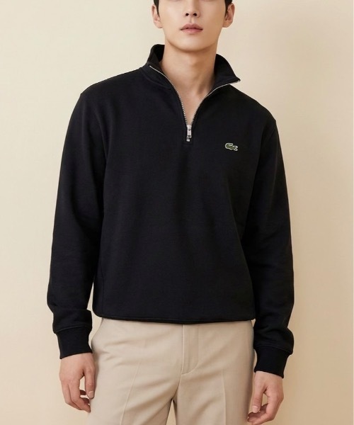 IO(イオ)(イオ)の「【LACOSTE】ラコステ ジップアップ ハイネック スウェットシャツ(スウェット・レディース・グレー/ネイビー/ブラック・MEDIUM/LARGE/SMALL)」の2枚目の写真