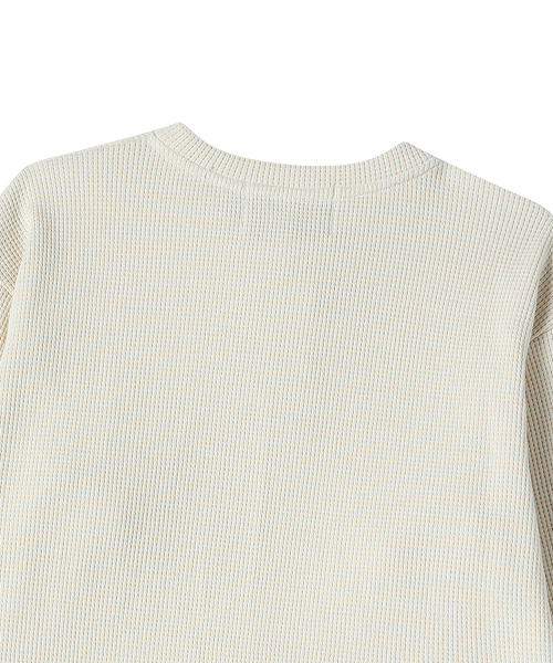 Beyond Closet（-）の「[COLLECTION LINE] ヘビーウェイトワッフルヘンリーネックTシャツクリーム（Tシャツ/カットソー・メンズ・その他・LARGE/MEDIUM）」の5枚目の写真