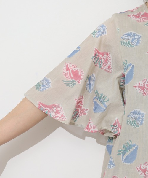 KILKI（キルキー）の「kilki　ヤドカリプリントワンピース（ワンピース・レディース・グレイッシュベージュ/ネイビー系・ONESIZE）」の22枚目の写真