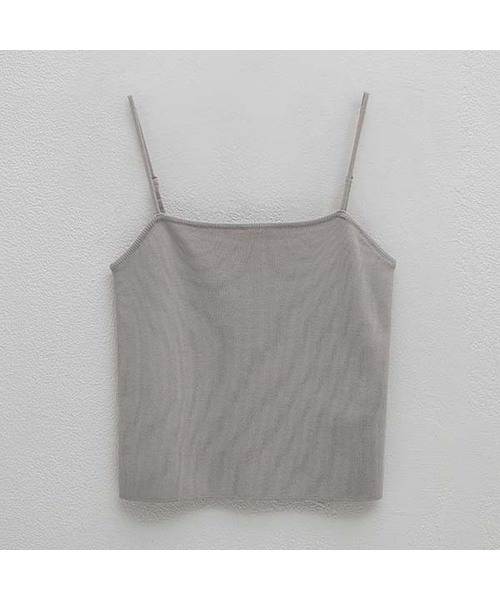 ATELIER NAIN(アトリエナイン)の「ESSENTIAL HEDETTA CAMISOLE KNIT(T-7008)(ニット/セーター・レディース・ライトブルー/グレイッシュベージュ/ホワイト/ブラック・FREE)」の4枚目の写真