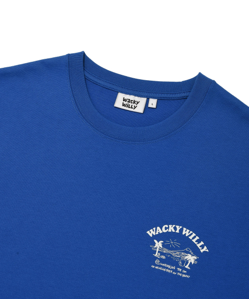 Wacky WiLLy(ワッキーウィリー)の「ビーチグラフィックバカンス半袖Tシャツブルー(Tシャツ/カットソー・レディース・その他・SMALL/MEDIUM/LARGE/X-LARGE)」の4枚目の写真