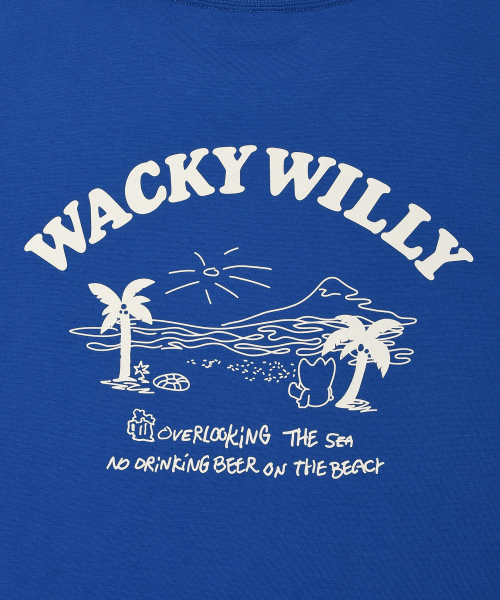 Wacky WiLLy(ワッキーウィリー)の「ビーチグラフィックバカンス半袖Tシャツブルー(Tシャツ/カットソー・レディース・その他・SMALL/MEDIUM/LARGE/X-LARGE)」の8枚目の写真