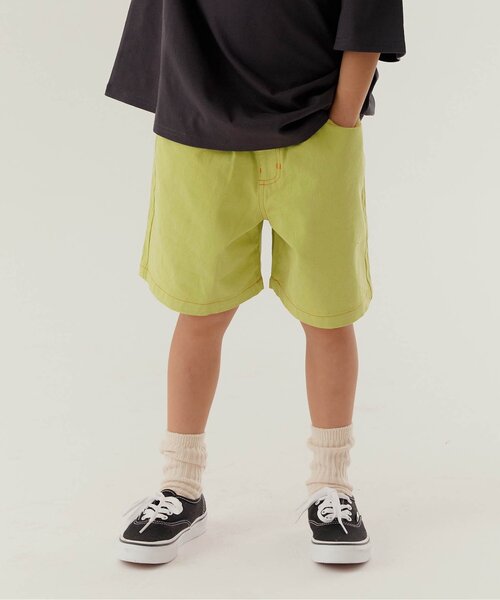 BREEZE（ブリーズ）の「【WEB限定】KUDOZ.B ステッチ配色ハーフパンツ（その他パンツ・キッズ・オフホワイト/ブラック/ネイビー/パープル/イエロー・90/100/110/120/130/140/150/160）」の5枚目の写真