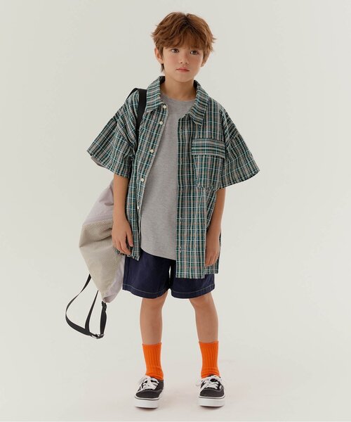 BREEZE（ブリーズ）の「【WEB限定】KUDOZ.B ステッチ配色ハーフパンツ（その他パンツ・キッズ・オフホワイト/ブラック/ネイビー/パープル/イエロー・90/100/110/120/130/140/150/160）」の9枚目の写真