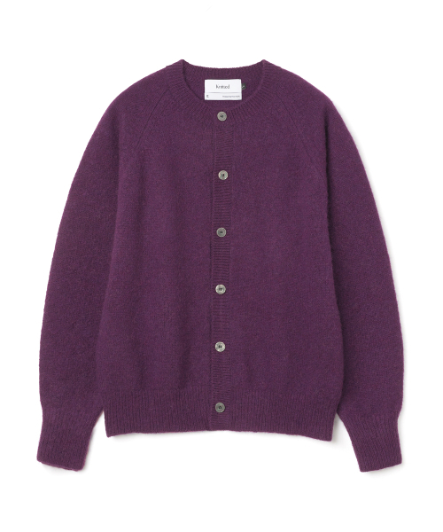 Shegiduck Wool 100% Round Cardigan — фиолетовый