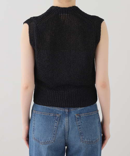FRAMeWORK（フレームワーク）の「KAYLE/ケイル　WASHI SLEEVELESS ジレ（ベスト・レディース・ライトグレー/ブラック・FREE）」の5枚目の写真