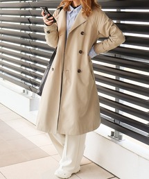 NYLAUS（ナイラス）の「【SG】ヴィンテージライク ピーチロングトレンチコート ロングコート（トレンチコート）」