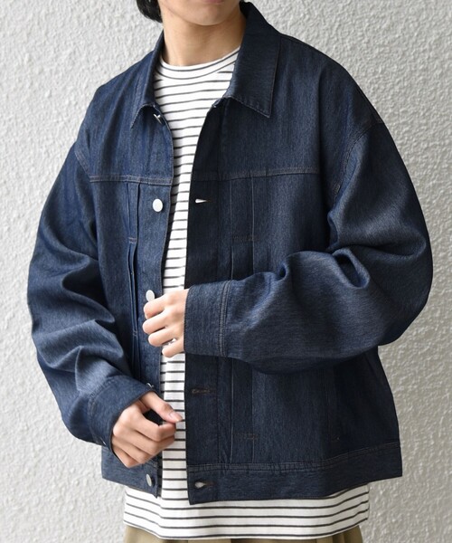 SHIPS any（シップス エニィ）の「SHIPS any: ライト メッシュ デニム リラックス ジャケット(セットアップ対応)◇（デニムジャケット・メンズ・ブルー/チャコールグレー/ネイビー・LARGE/MEDIUM）」の17枚目の写真