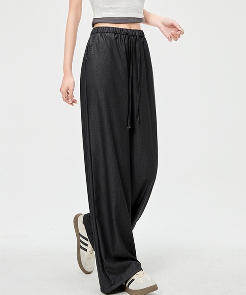 by LEGNA(バイレグナ)の「デニム見えワイドパンツ(その他パンツ・レディース・ブラック/インディゴブルー・LARGE/MEDIUM/SMALL)」の8枚目の写真