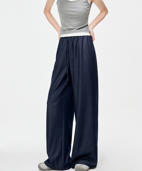 by LEGNA(バイレグナ)の「デニム見えワイドパンツ(その他パンツ・レディース・ブラック/インディゴブルー・LARGE/MEDIUM/SMALL)」の10枚目の写真