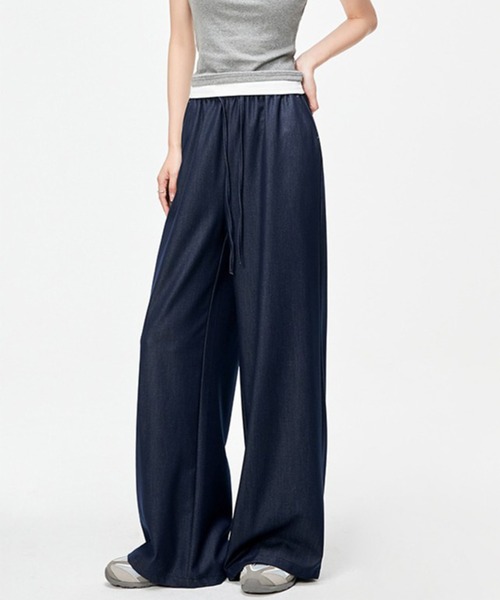 by LEGNA(バイレグナ)の「デニム見えワイドパンツ(その他パンツ・レディース・ブラック/インディゴブルー・LARGE/MEDIUM/SMALL)」の12枚目の写真