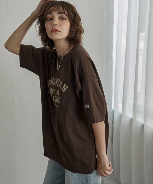 DISCUS ATHLETIC(ディスカス アスレチック)の「DISCUS ATHLETIC ディスカスアスレチック ロゴルーズT(Tシャツ/カットソー・レディース・オフホワイト/ブラック/ラベンダー/ブラウン・M)」の3枚目の写真