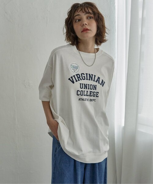 DISCUS ATHLETIC(ディスカス アスレチック)の「DISCUS ATHLETIC ディスカスアスレチック ロゴルーズT(Tシャツ/カットソー・レディース・オフホワイト/ブラック/ラベンダー/ブラウン・M)」の6枚目の写真
