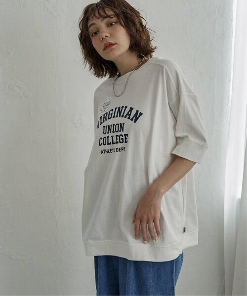 DISCUS ATHLETIC(ディスカス アスレチック)の「DISCUS ATHLETIC ディスカスアスレチック ロゴルーズT(Tシャツ/カットソー・レディース・オフホワイト/ブラック/ラベンダー/ブラウン・M)」の7枚目の写真