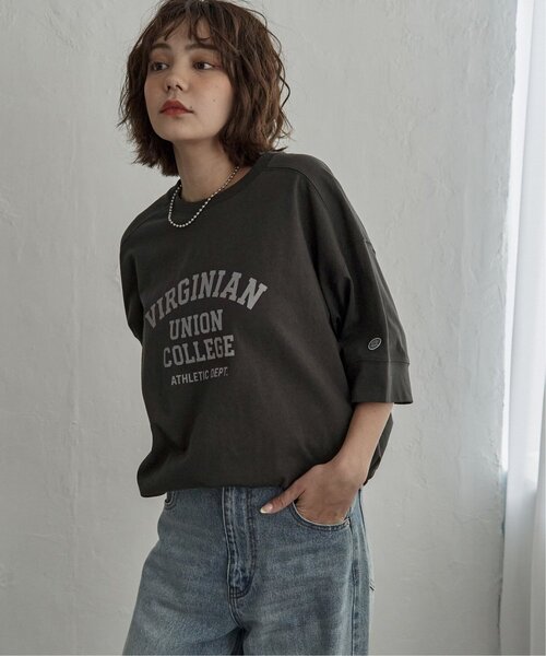 DISCUS ATHLETIC(ディスカス アスレチック)の「DISCUS ATHLETIC ディスカスアスレチック ロゴルーズT(Tシャツ/カットソー・レディース・オフホワイト/ブラック/ラベンダー/ブラウン・M)」の12枚目の写真