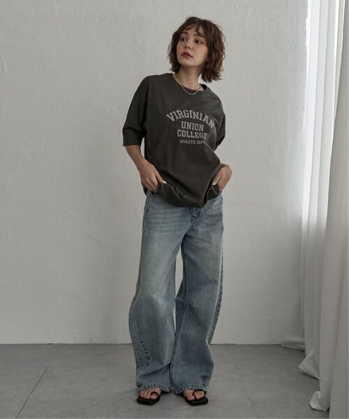 DISCUS ATHLETIC(ディスカス アスレチック)の「DISCUS ATHLETIC ディスカスアスレチック ロゴルーズT(Tシャツ/カットソー・レディース・オフホワイト/ブラック/ラベンダー/ブラウン・M)」の16枚目の写真