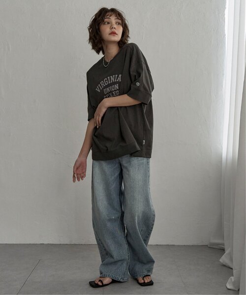 DISCUS ATHLETIC(ディスカス アスレチック)の「DISCUS ATHLETIC ディスカスアスレチック ロゴルーズT(Tシャツ/カットソー・レディース・オフホワイト/ブラック/ラベンダー/ブラウン・M)」の17枚目の写真