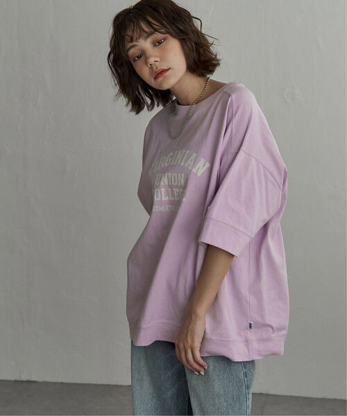 DISCUS ATHLETIC(ディスカス アスレチック)の「DISCUS ATHLETIC ディスカスアスレチック ロゴルーズT(Tシャツ/カットソー・レディース・オフホワイト/ブラック/ラベンダー/ブラウン・M)」の18枚目の写真
