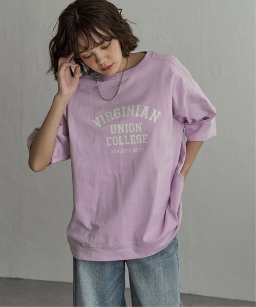 DISCUS ATHLETIC(ディスカス アスレチック)の「DISCUS ATHLETIC ディスカスアスレチック ロゴルーズT(Tシャツ/カットソー・レディース・オフホワイト/ブラック/ラベンダー/ブラウン・M)」の19枚目の写真
